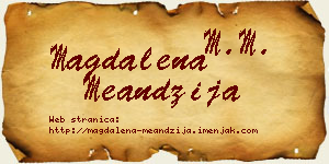 Magdalena Meandžija vizit kartica